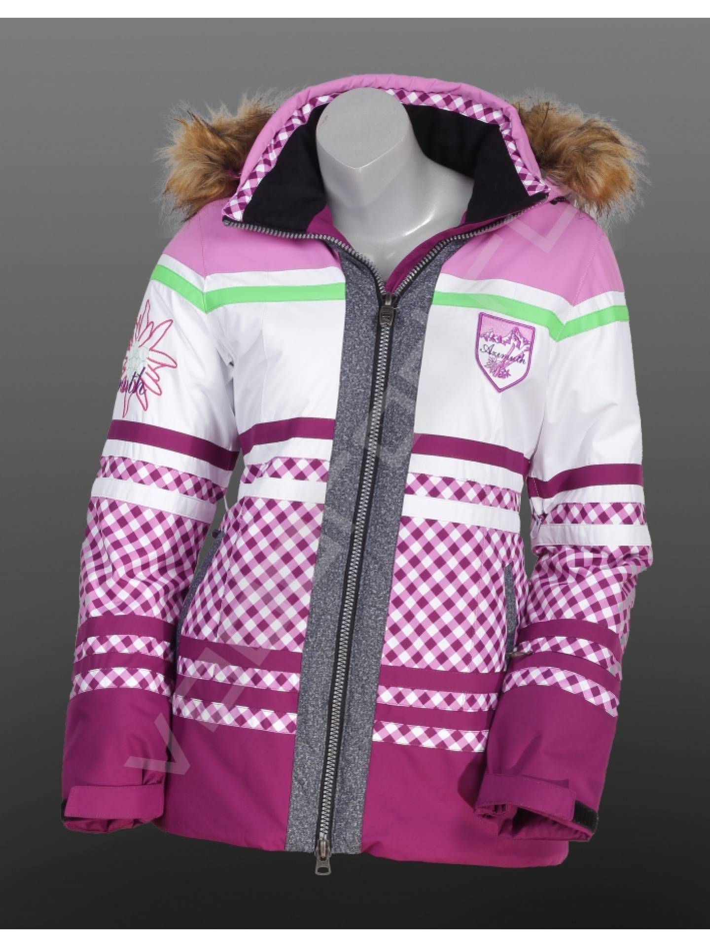 Горнолыжная куртка женская цвет розовый 153
