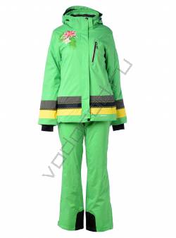 Горнолыжный костюм женский Зеленый 53