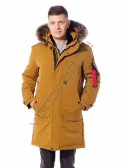 Зимняя куртка мужская Горчичный 131