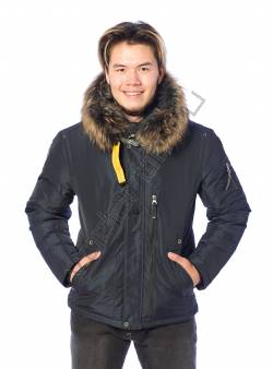 Зимняя куртка мужская Черносиний 42