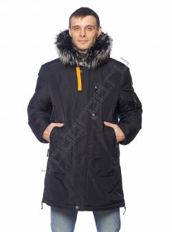 Зимняя куртка мужская Тенм. синий 42